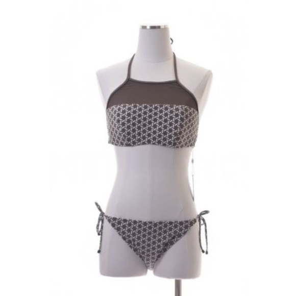 NWT Swim Systems Halter Top Self -Tie Bikini - Picture 1 of 6